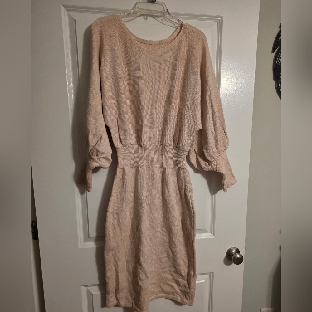 SHEIN Cream Knit Dress